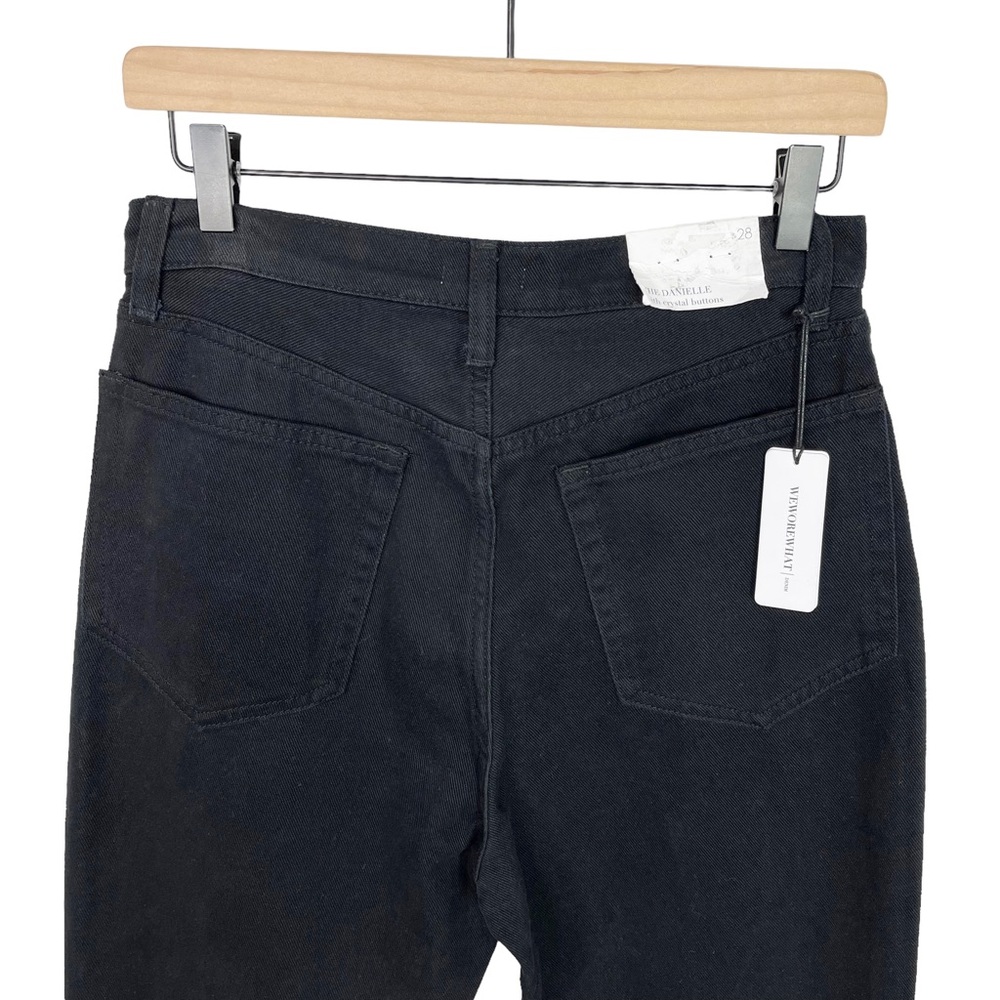 NWT WEWOREWHAT The Danielle Crystal High Rise Straight Leg Jean - Picture 9 of 12